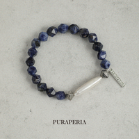 Oceanic Starlight Bracelet the Blue-Vein Stone and  Baroque Pearls